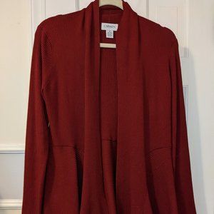 Drape front cardigan sweater